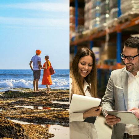 Imagem de familias viajando